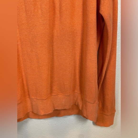 Polo Ralph Lauren Mens 1/4 Zip Sweater Size XL Orange Pony Long Sleeve - Picture 3 of 16